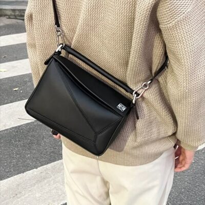 Noir Compact Black Crossbody Bag